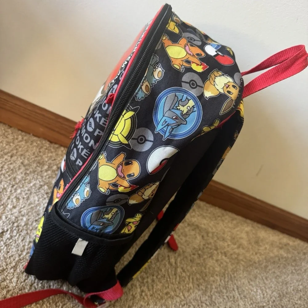 Bioworld Pokemon Backpack Featuring Pikachu Eevee Charmander Munchlax